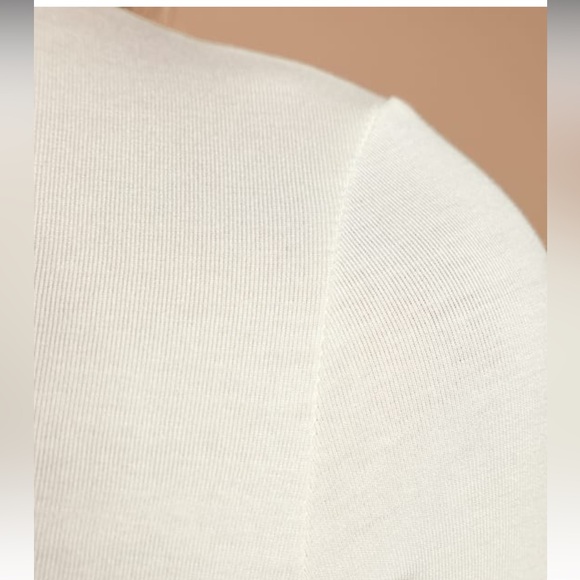 Lulus Bedford White Mock Neck Top - Picture 4 of 6